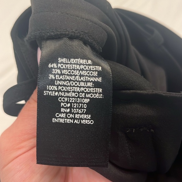 Alice and Olivia Tomasa Wide Leg Cuff Pant in Black Size 10 - Picture 4 of 5